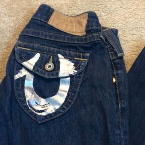 True religion 4 pocket cropped jeans